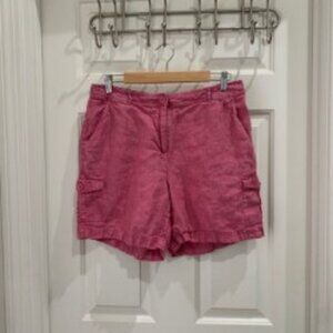 J. Jill Linen Shorts, Pink, Size 12